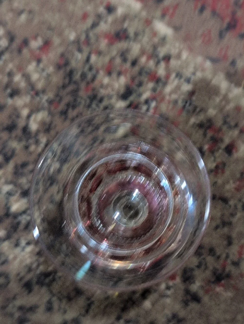 Red Accent Glass Goblet - Decorative Home Accent Small